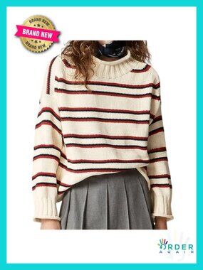Oversized Roll Neck Sweater Long Sleeve Cotton Acrylic Pullover